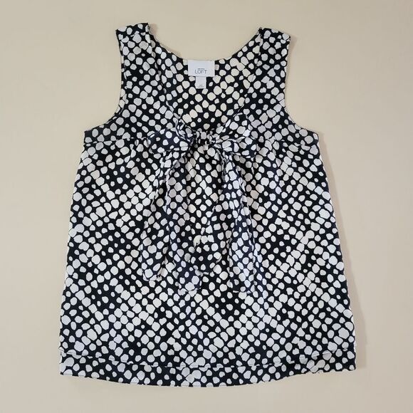 Ann Taylor LOFT Navy and White Tank Top Blouse - Picture 1 of 12